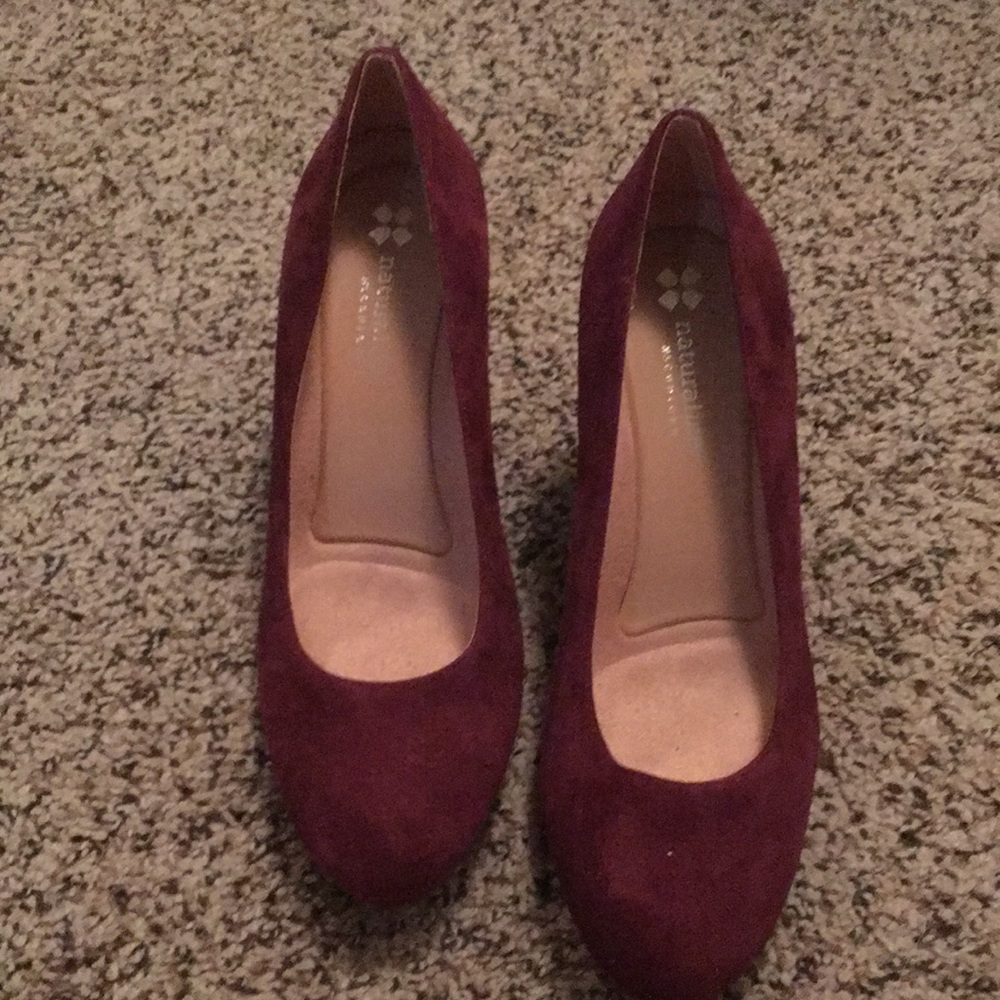 Naturalizer Michelle Pump Sz 8 Bordo Suede